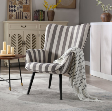 Anesti Velvet Wingback Chair