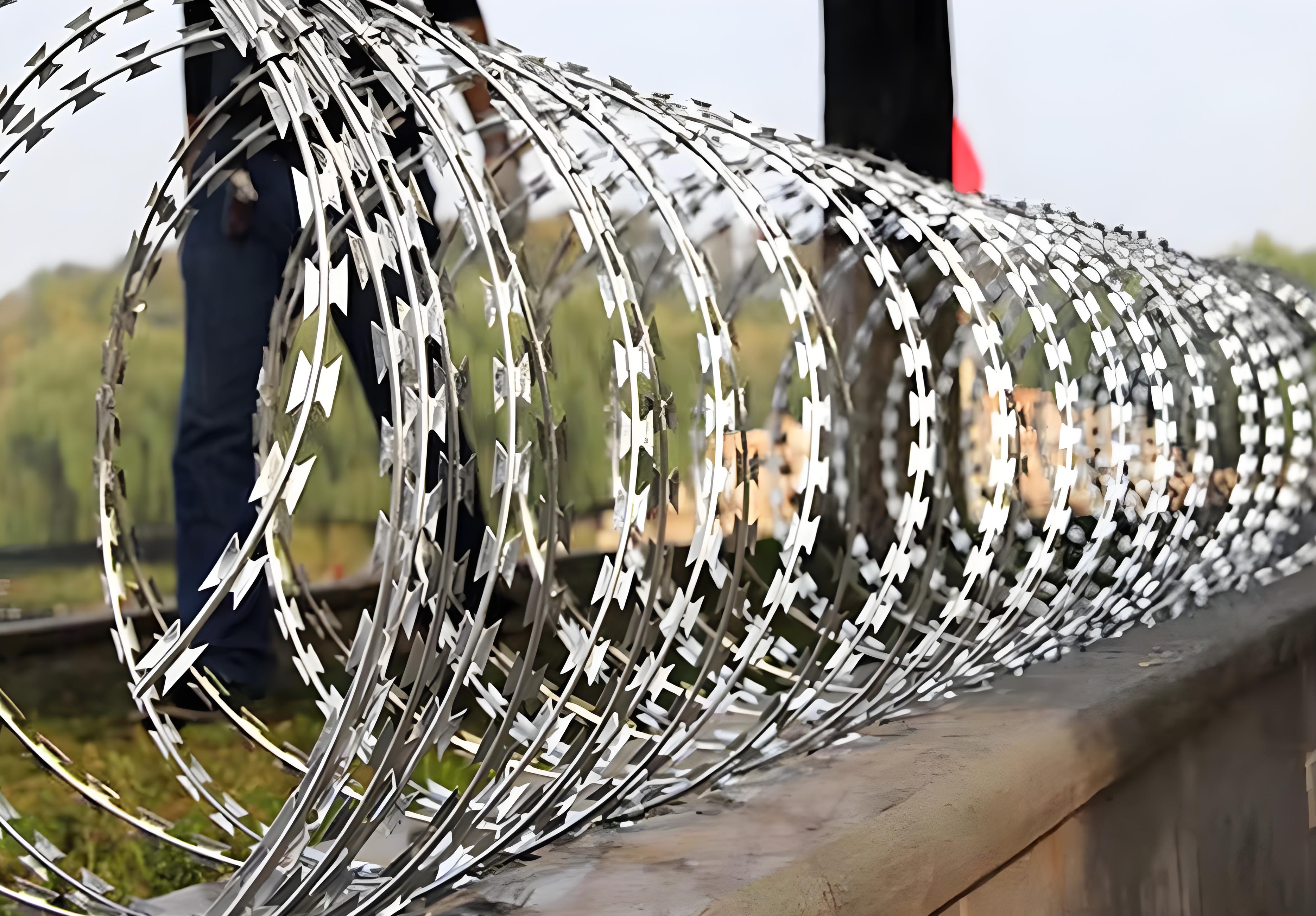 Galvanized 200g 56 loops standard Concertina Razor Wire