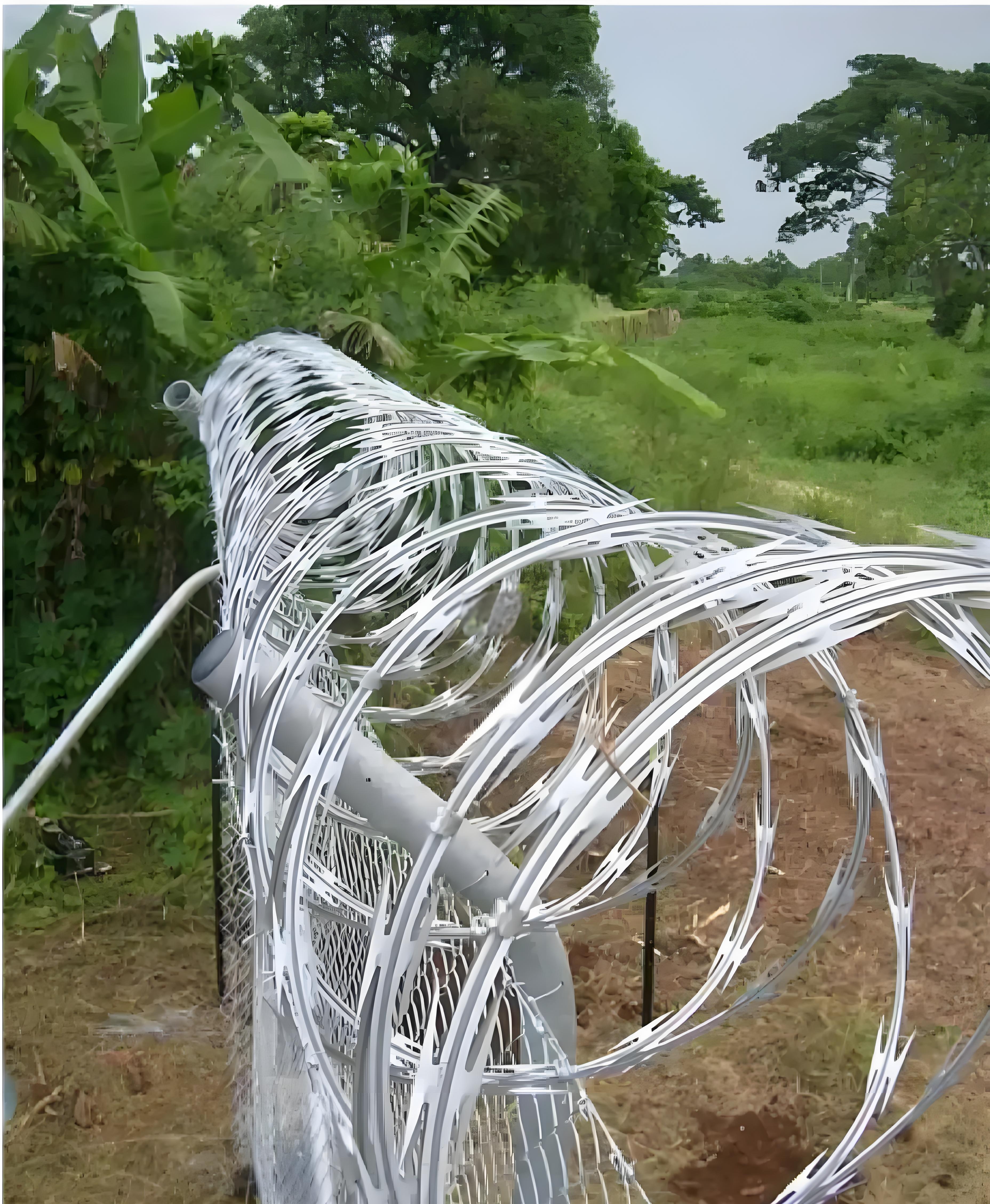 Double Spiral CBT 60 CBT 65 Razor Wire Coil
