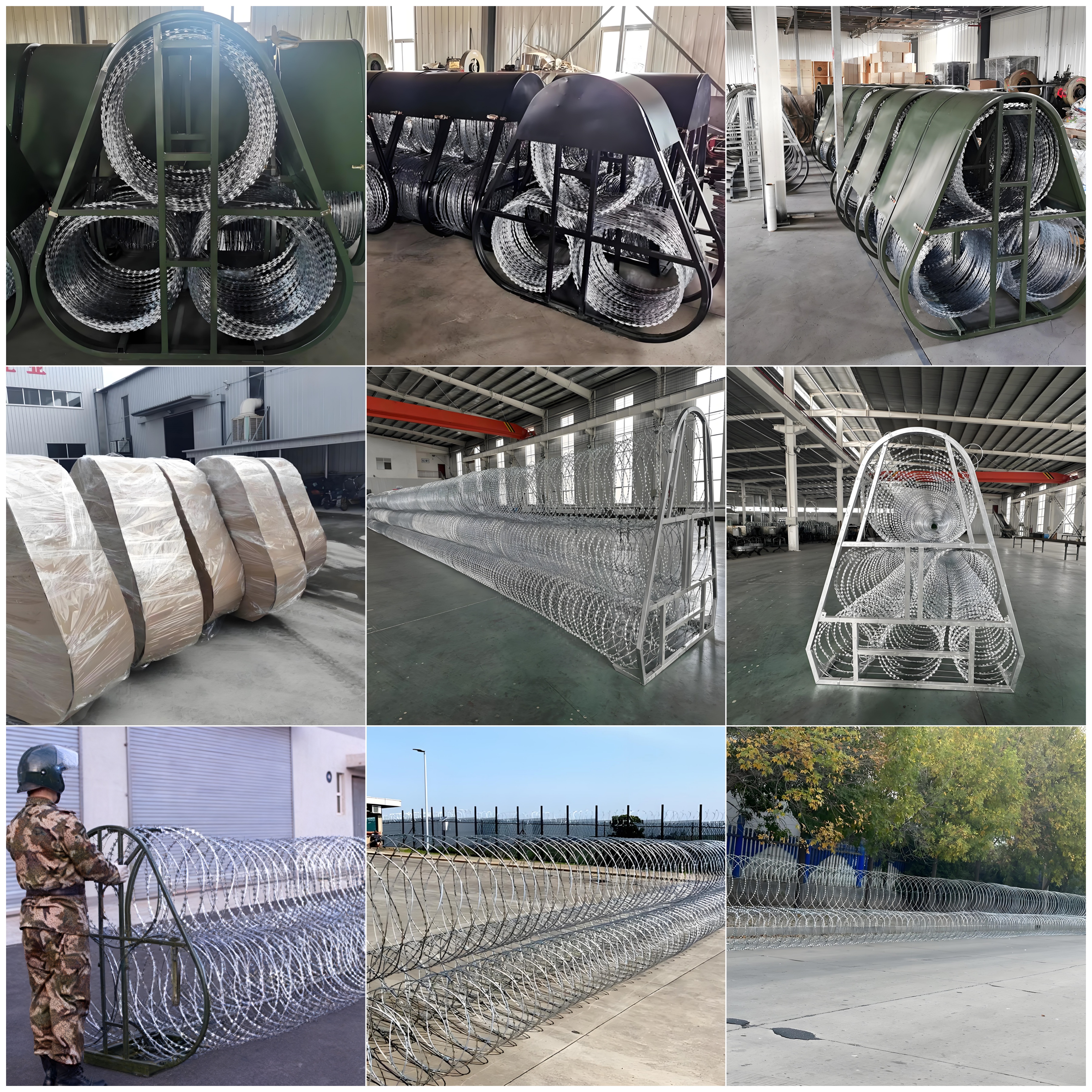 Mobile Concertina Wire Deployment Barrier