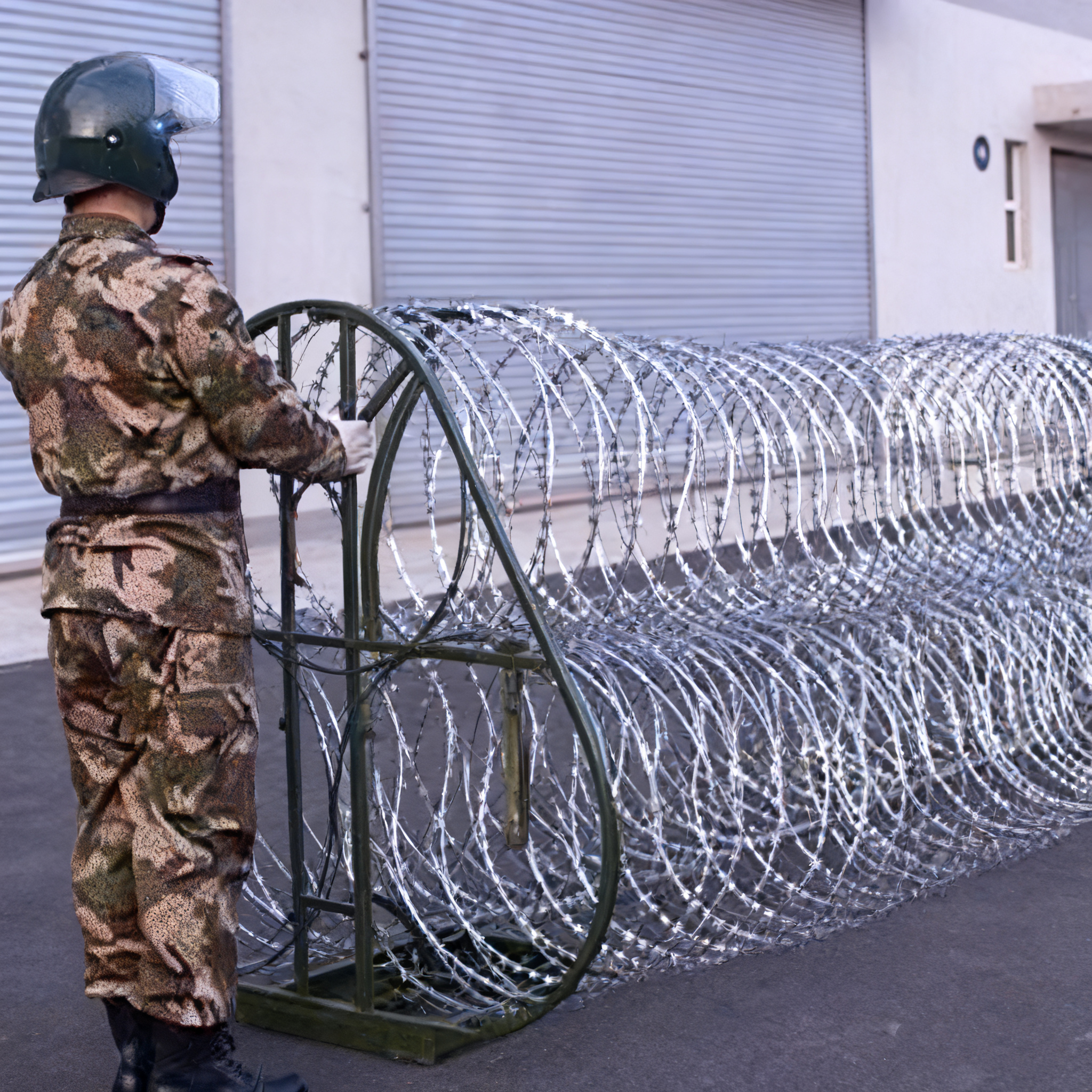 Mobile Security Razor Wire Barrier System