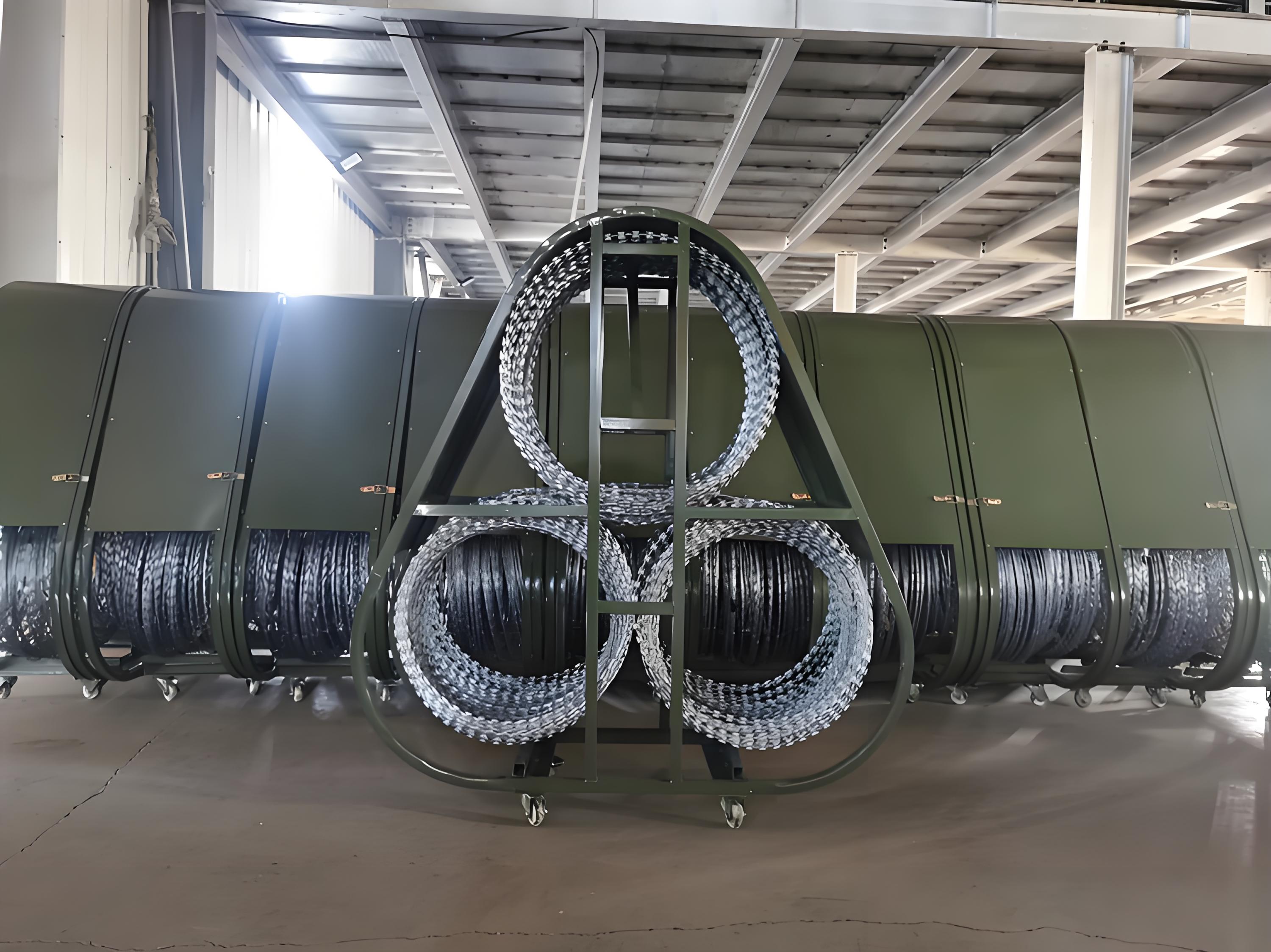 Razor Wire Roadblock Security Barrier Defense