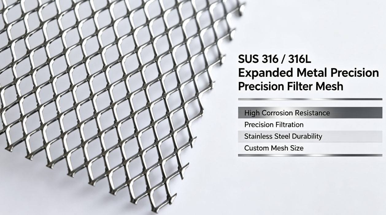 SUS 316 316L Expanded Metal Precision Filter Mesh
