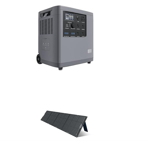 Mango Power E Home Backup and Portable Power Station (2 * 200W Solar Panel+Mango Power E), 3.5kWh Capacity / 3kW Output, CATL LFP Battery, 200W Solar Panel