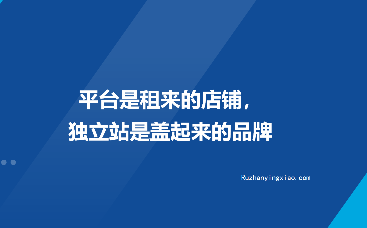 平台是租来的店铺，独立站是盖起来的品牌