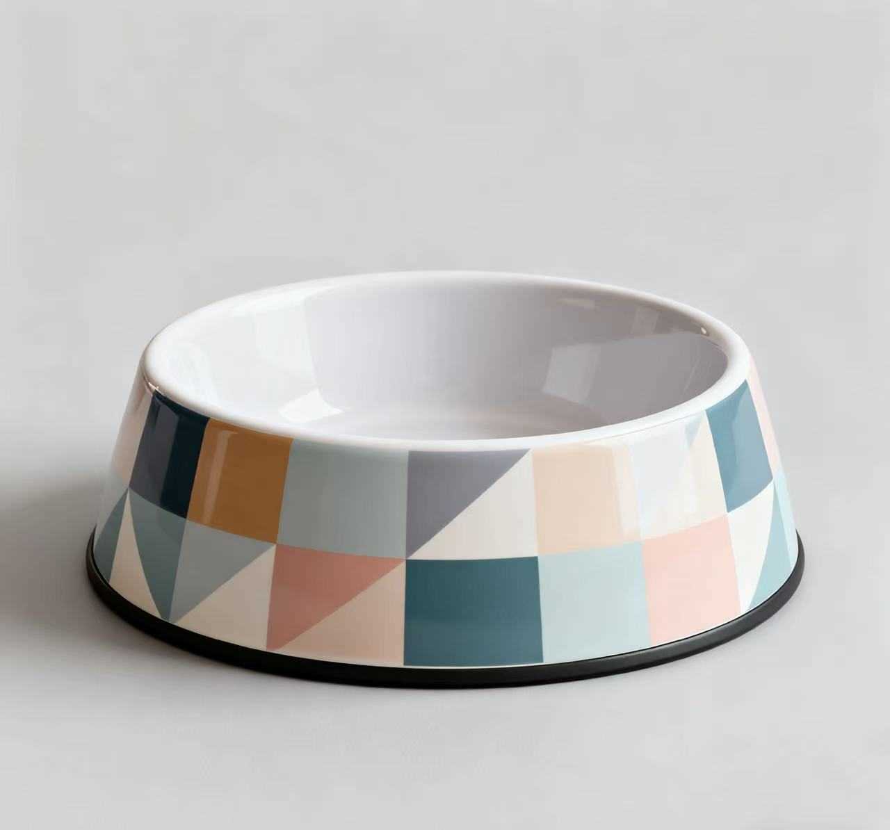 宠物彩色几何食盆