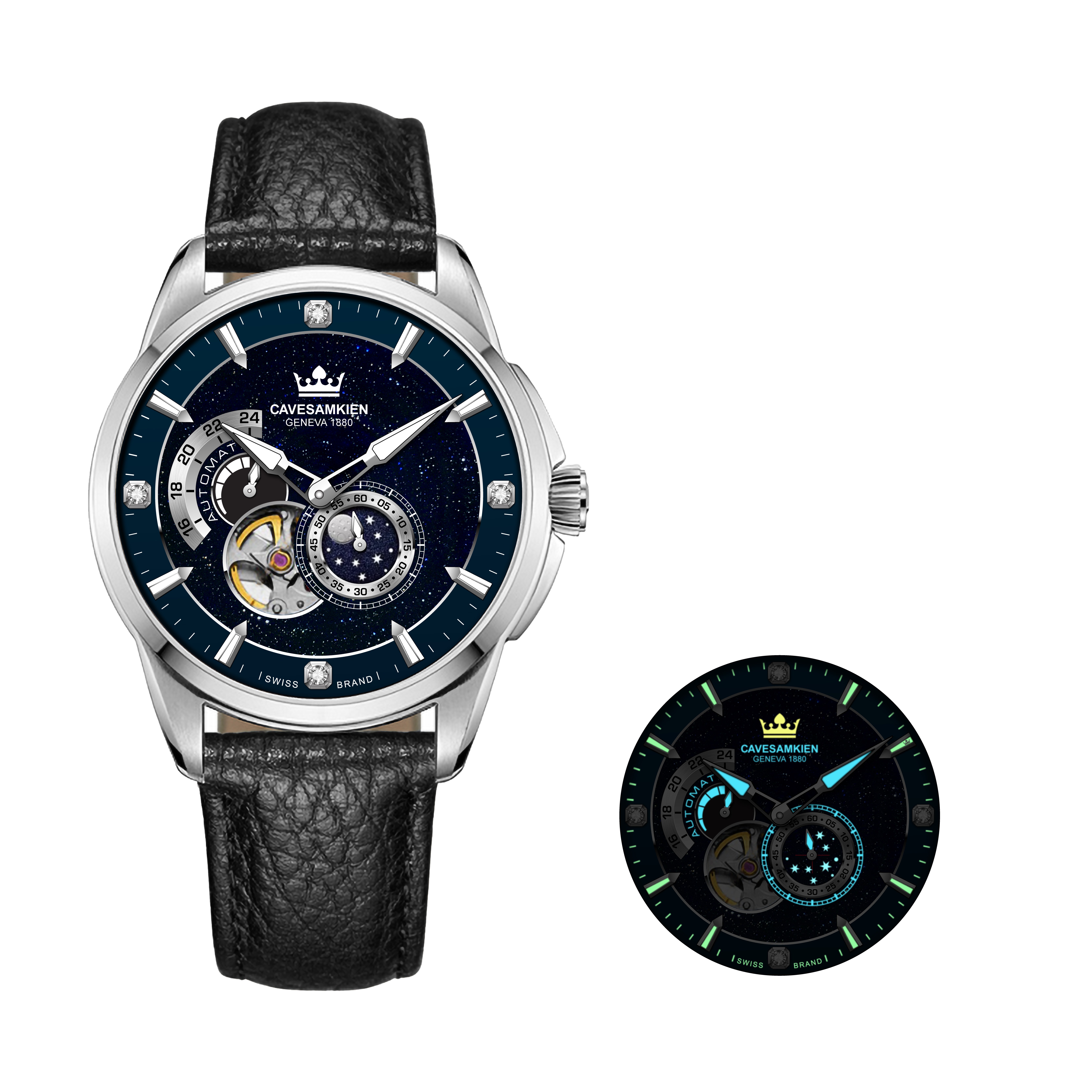 宇宙系列镂空计时腕表