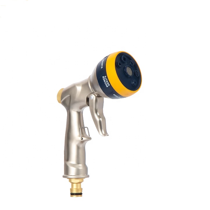 LY0018 Heavy Duty Copper Alloy Shower Water Gun with 7 Patterns Durable High Quality 