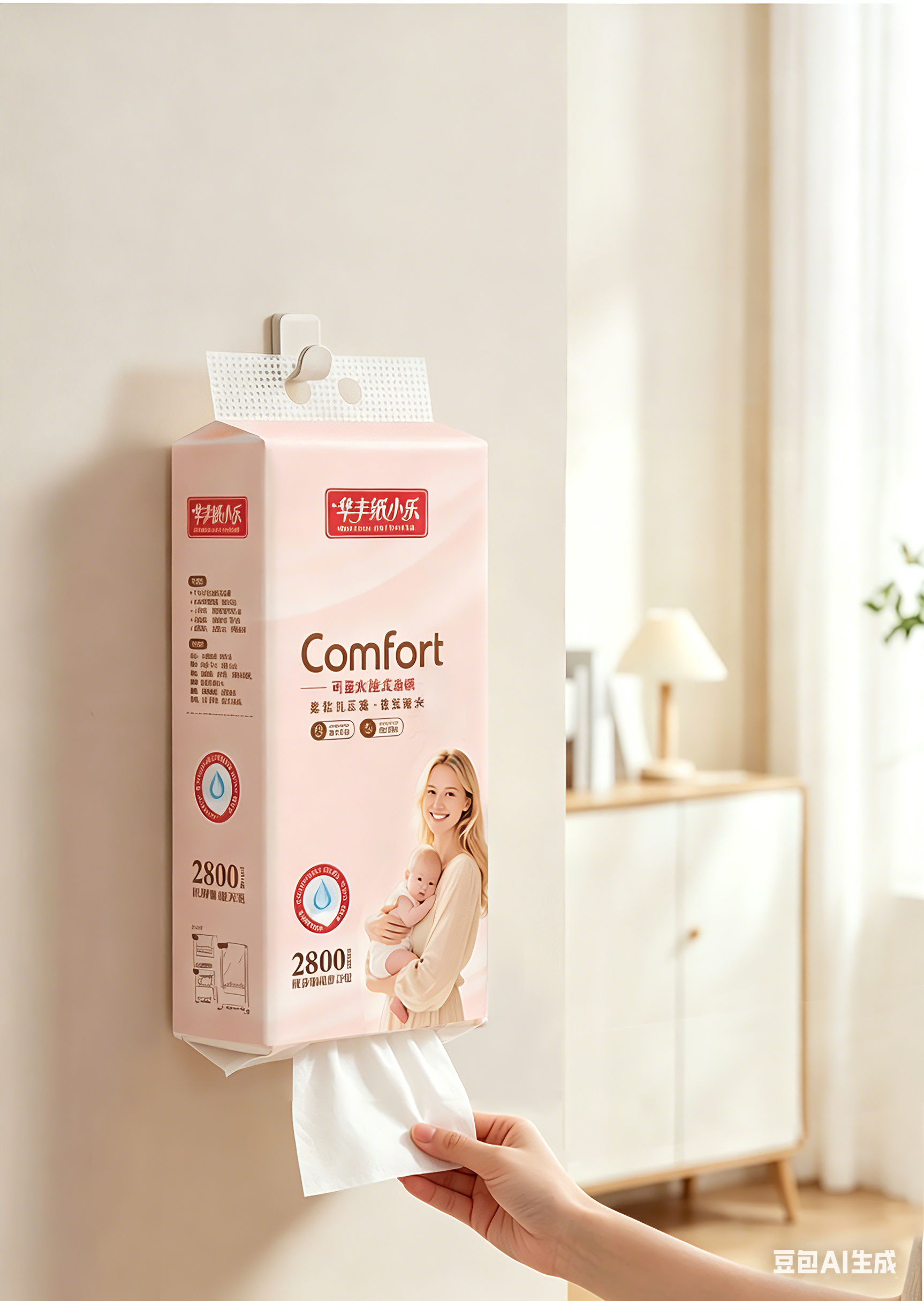 华丰纸小乐 可湿水抽纸2800款