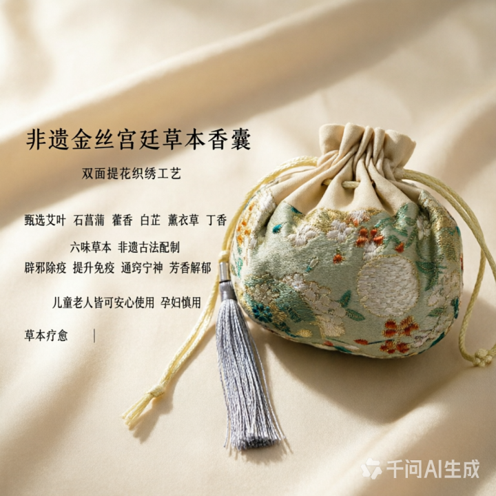 非遗金丝宫廷草本香囊