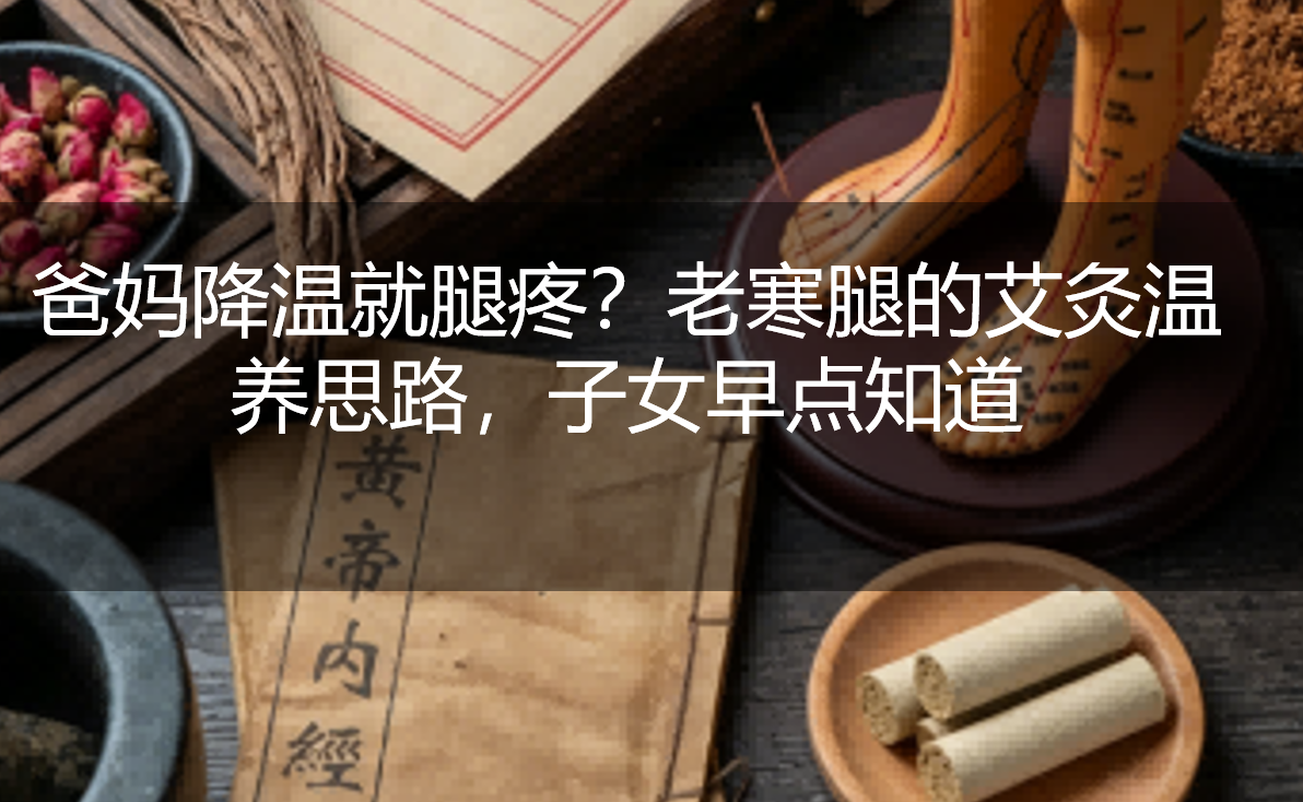 爸妈一到降温就腿疼？老寒腿的艾灸温养思路，子女该早点知道