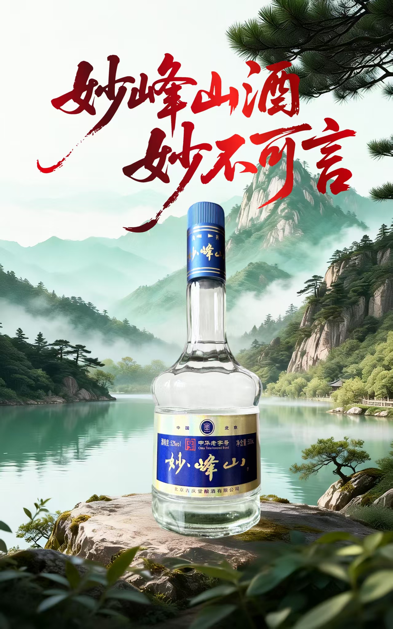 吉庆堂妙峰山清香型白酒52度