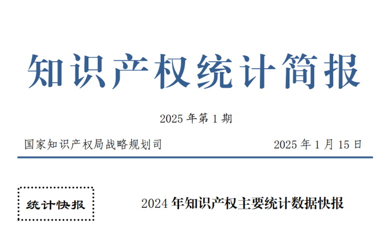 数据丨2024 年知识产权主要统计数据快报