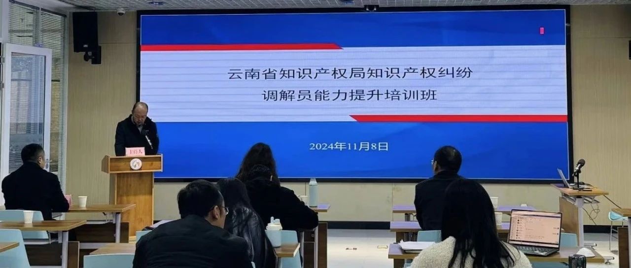 “知”行合一，蓄能提升——2024年度云南省知识产权纠纷调解员能力提升培训班举办