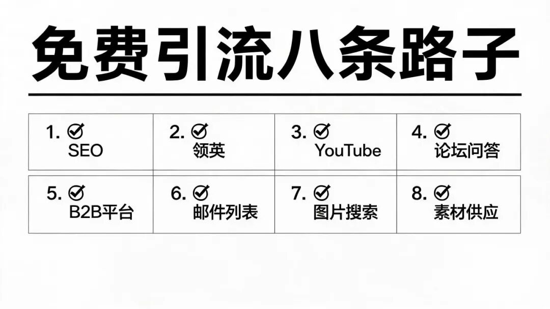 独立站免费引流的 8 个野路子,最后两个大部分人没做过